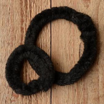 Nabenputzringe,  1 Satz, schwarz, flauschige Ausführung für Fahrradnaben 