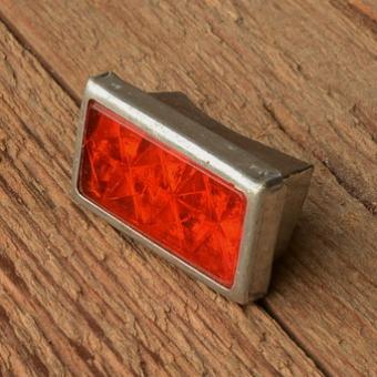 Rückstrahler mit Echtglaseinsatz, f. Rennräder mit Schutzblechen, orig.  Altbestand 