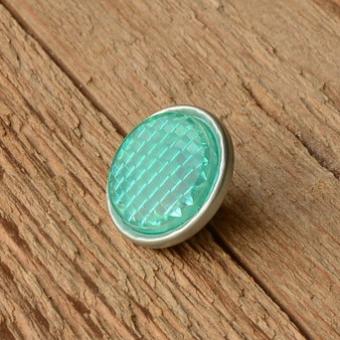 Rückstrahler, Metallgehäuse, grüner Strahleneinsatz 