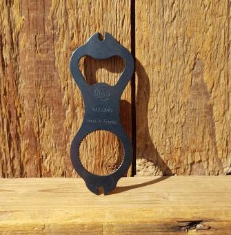 Nippelspanner /Zahnkranzschlüssel, Flaschenöffner "MAILLARD" Helicomatic, leichte Patina 