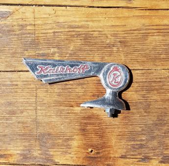 Schutzblechfigur Kalkhoff, 50-60er Jahre,  Alu Druckguss, orig. Altbestand, war nie montiert!, Zustand s. Bild 