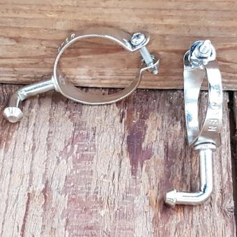 Spitzpumpenhalter, passend für Rahmen 27-31 mm, klassische Metallausführung, sehr stabil, Paarpreis 