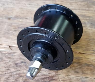 Nabendynamo "Shimano Nexus", 6 Volt, 3 Watt, solider Stahl- Nabenkörper, 36Loch, hochwertige Ausf., incl. Chrom Hutmuttern 