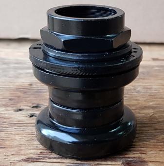 Steuersatz, schwarz, 1"(25.4mm) Gewinde, Schalensitz 30.1 / Festkonus 27,0 mm 