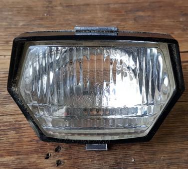 Einsatz f. Frontscheinwerfer "Typ IKU" für Mopeds, Echtglas Streuscheibe, alte Neuware, pass. für 6 V, 15 W 