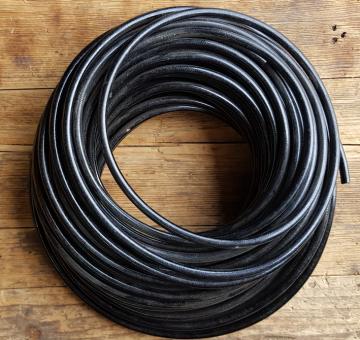 Zündkabel, schwarz, D=7mm, 50cm Stück, orig. 30-50er Jahre Altbestand ! 