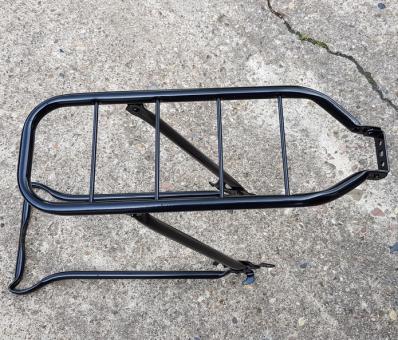 Gepäckträger mit Ständer, schwarz, pass. f. 26er u. 28er Tourenräder, NL Ausf. ohne Federklappe 