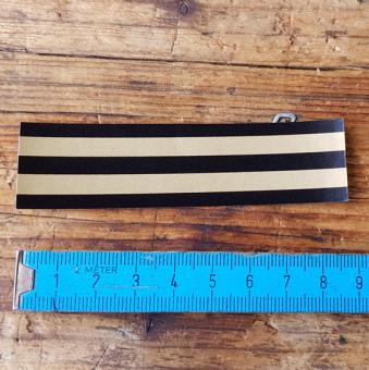 Aufkleber "Banderole Hauptrohr", passend für 60-80er Jahre Fahrräder, orig. alte Neuware, Maße siehe Bild 