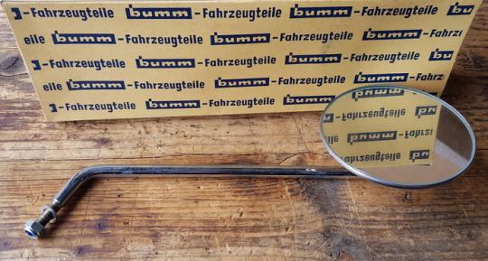 Spiegel Moped, "BUMM 911/62", RECHTS, Niro Spiegelschale 110 mm,  u.a. für KS125, Kreidler RS etc. orig. 60-70er J. 