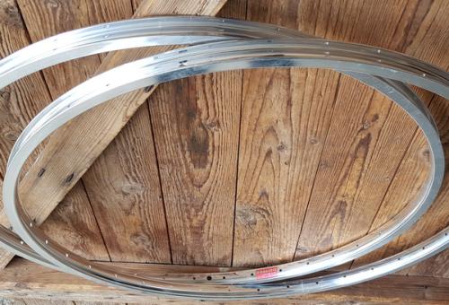 Felgen Satz Draht 26" x 1 3/8 (590) "AMBROSIO" Aluminium , ungeöst, 36/36 Loch, Nippelbohrung 4,5mm, NOS ! 