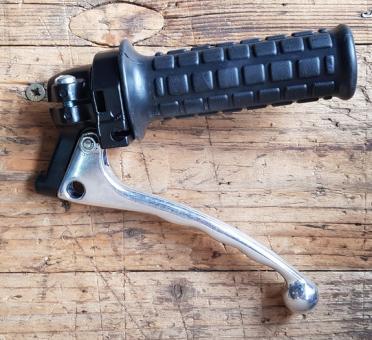 Gasgriff m. Bremshebel, universell für. Hilfsmotor, Mofa und  Moped mit 22 mm Lenker, schwarz mit Aluhebel 