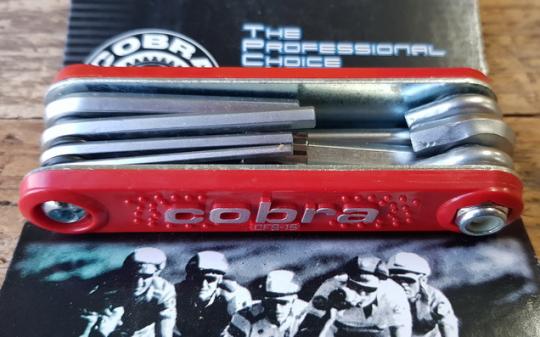 Multi Tool f. Bordwerkzeug Rennrad, Reiserad ab 80er J.,   orig. COBRA Profi-Ausführung , NOS aus Werksbestand 