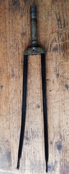 Gabel 28 Zoll "PRESTO Othello" orig. 20er Jahre unrestauriert, Schaftlänge 149 mm,  Zustand siehe Bilder 
