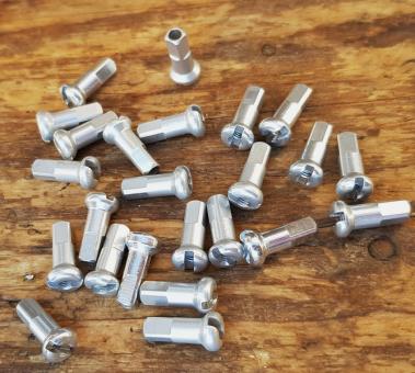 Speichennippel 2mm, Aluminium "Sapim", D-Schaft=4.0mm, L=11mm , bester Alunippel auf dem Markt ! 