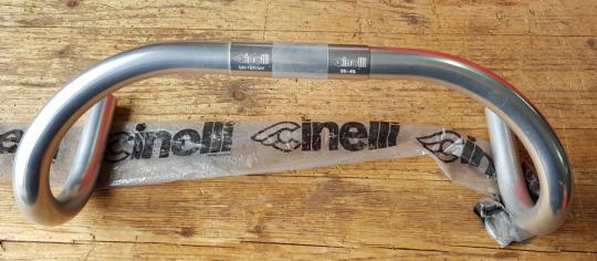 Rennlenker "CINELLI Criterium, Typ 65-38, new Logo, Alu, Breite=40,5 cm (außen) ,  D=26.4 mm (Klemmung), rar NOS 70-80er Jahre, Pista 