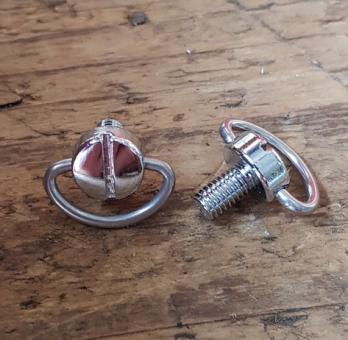 Schalthebel Schraubensatz, verchromt, Standardmaß für übl. Sockel,  orig. 60-80er Jahre, alte Neuware ! 