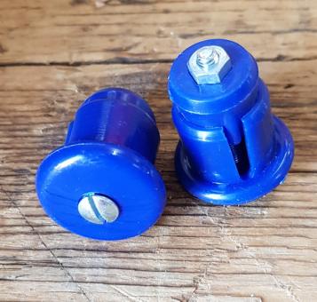 Lenkerendstopfen "UNIVERSELL", blau, Kunststoff, orig. Altbestand 