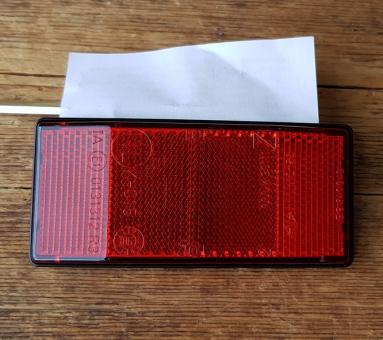 Rückstrahler zur Nachrüstung am Gepäckträger o.ä., gesetzl. vorgeschrieben ab den 80/90ern, NOS aus Bestand 