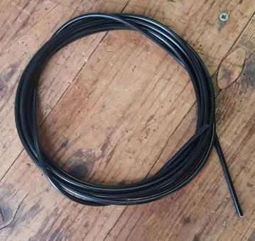 Bowdenzug Außenhülle, schwarz, Durchmesser außen 4,9 mm, NOS 50-80er Jahre  für 1,25 bis 2,0 mm Innenzug, Preis pro Meter 