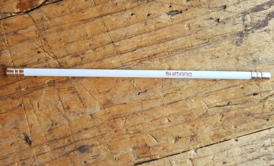 Bowdenzug Außenhülle "SHIMANO"  f. Schaltungszug Umwerfer / Schaltwerk, weiss, D: außen 5,0 mm, D: innen 2 mm, L: 170 mm 