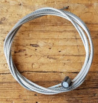 Bremszug Innenzug, verstärkt, 2 mm Seil mit mit 9 x 8 mm Walzennippel (kunststoffgefasst), L: 1700 mm, f. MTB, Reiserad etc.  