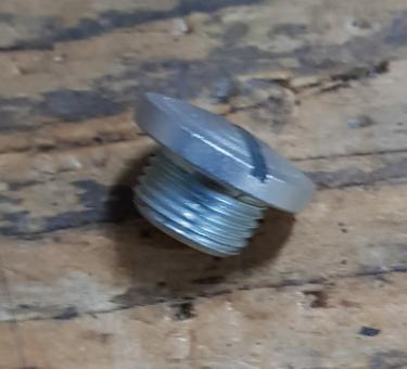 Verschlußschraube für Schwimmergehäuse, Vergaser SACHS-Motor 98ccm, Gewinde 12 mm, Kopf 18,5 mm 