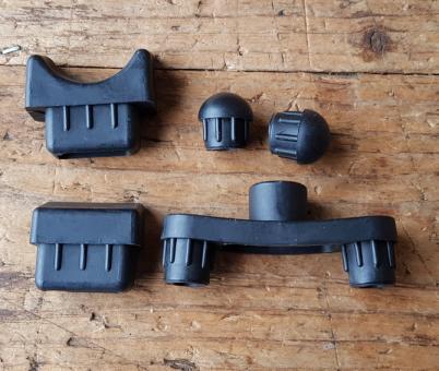 Ersatz Gummiteile für Ausstellungs Ständer, Stahl verchromt, ArtNr: 26900, Komplettsatz 