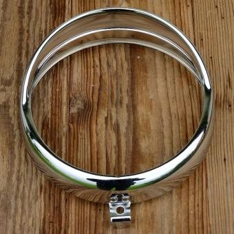 Lampenring f. Scheinwerfer "Typ HELLA" für Moped, Motorfahrrad, Motorrad, verchromt, D_aussen =150mm, LA=130mm 