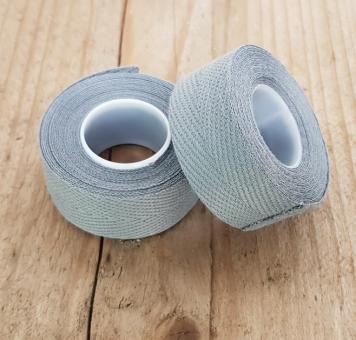 Lenkerband "TEXTIL / LEINEN", hell - grau, für 1 Lenker werden 2 Rollen benötigt, klassisches Lenkerband für alle 30-70er Jahre Rennräder   