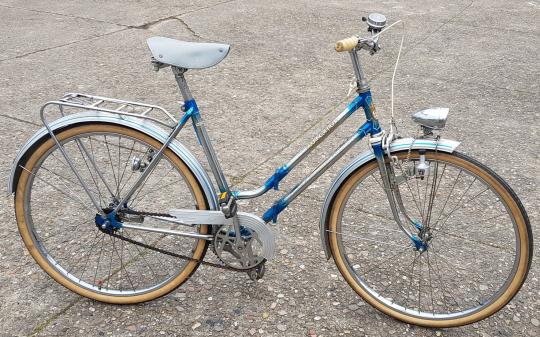  Zerlegerad, "WIGRO Sport", (Wilhelm Grohmann) , 60er Jahre , 26", blau, Originalzustand mit Patina, s. Bilder.  