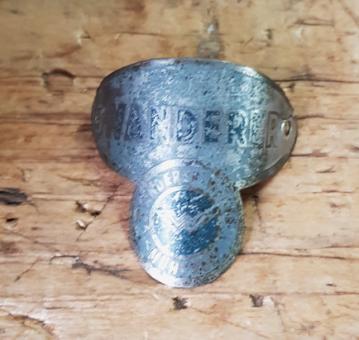 Steuerkopfschild WANDERER, 50er Jahre, Originalschild aus Sammlungsbestand 