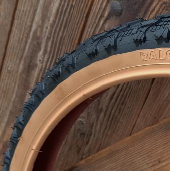 Fahrrad Reifen 26 x 1,75 x 2 (47-559), Import, schwarz m. hellbrauner Flanke 