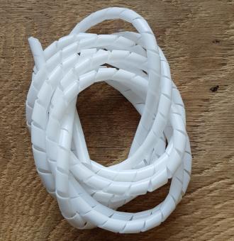 Zierspirale / Bowdenzugummantelung, weiß, ca. 2 Meter ! lang, Restbestand aus älterer Neuauflage 