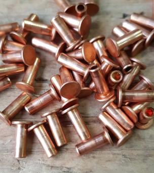 Kupferniet für Bremsbeläge, 3 x 8 mm, passend für z.B. unsere Beläge, ArtNr. 30078 