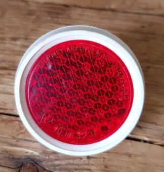 Rückstrahler Sturmey Archer ENGLAND, Kunststoff weiß, NOS, alte Neuware, 60-70er Jahre, rar 