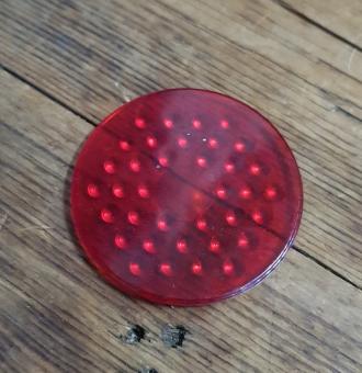 Strahler Einsatz für Motorfahrrad / Motorrad Rücklicht, rund, D: 50 mm, Kunststoff 