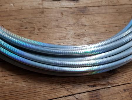 Bowdenzug Außenhülle, Laser- chrom -Optik, Durchmesser außen 5.0mm, innen mit Leichtlaufhülle für 1,5 mm Innenzug 