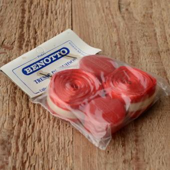 Lenkerband "BENOTTO", rot-weiss, incl. Lenkerstopfen 