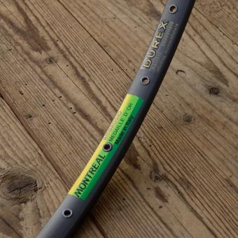 Felge f. Schlauchreifen "AMBROSIO Montreal Durex", 28", Alu elox.anthrazit, 32 Loch geöst, NOS 