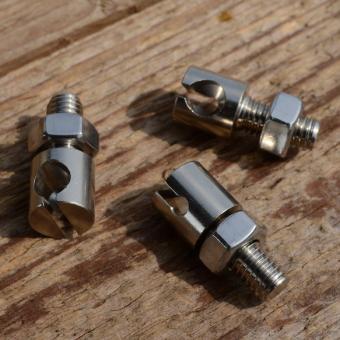 Gegenhalter M6, D=10/6/2.5mm, L=23mm, für Bowdenzug, verchromt 