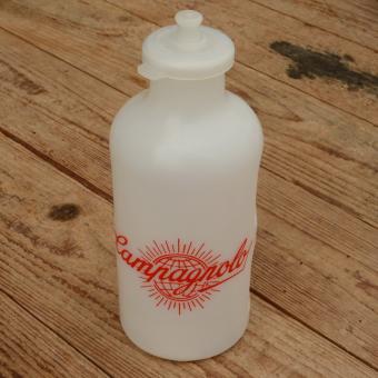 Trinkflasche "CAMPAGNOLO", weiss/rot, Kunststoff, original 