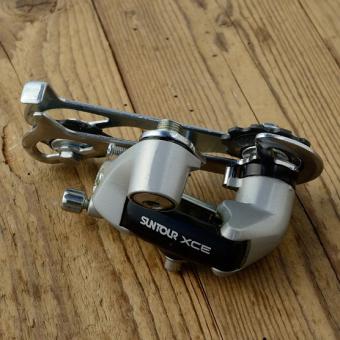 Schaltwerk "SUNTOUR XCE", 7/8-fach, Aluminium, hochwertiges Modell  für MTB der 80/90er Jahre,  NOS 