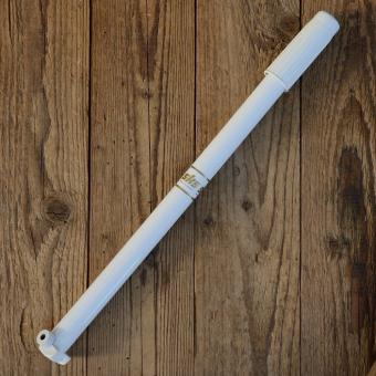 Luftpumpe "SKS", Länge: 385-400 mm , Kunststoff weiss, u.a. passend für Klappfahrrad / Minifahrrad, Sportrad 80er J., 
