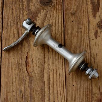 Nabe Vorderrad "OFMEGA", Aluminium, 60/70er Jahre, NOS, 36Loch,  incl. Schnellspannachse 