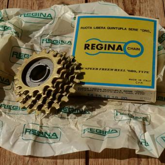 Freilaufkranz "REGINA ORO", 5-fach, orig. Altbestand 70/80er J., Gewinde BSA 