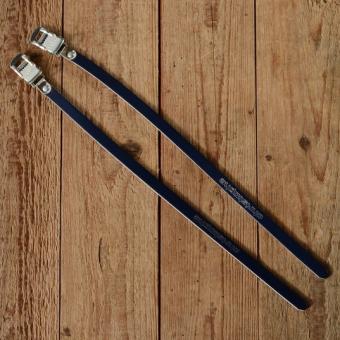 Pedalriemen "CHRISTOPHE / LAPIZE", nachtblau, Leder, hochwertige Ausführung 