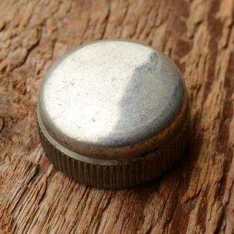 Pedalkappe, Aluminium, Innengewinde D_innen=19mm D_aussen=24mm, orig. alte Neuware 