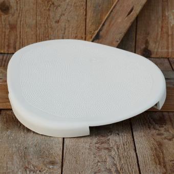 Satteldecke einzeln für Wittkop Moped Schwingsattel, Gummi, creme-weiß, paßt auch für andere Sattelfabrikate 