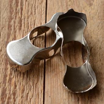 Gabelhaube "UNIVERSELL", Messingblech verchromt, Maße innen: B=83mm, T=33mm, H=25mm 