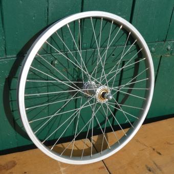 Vorderrad 20 Zoll (19-406), Alu für Drahtbereigung, Speichen verzinkt, NOS 